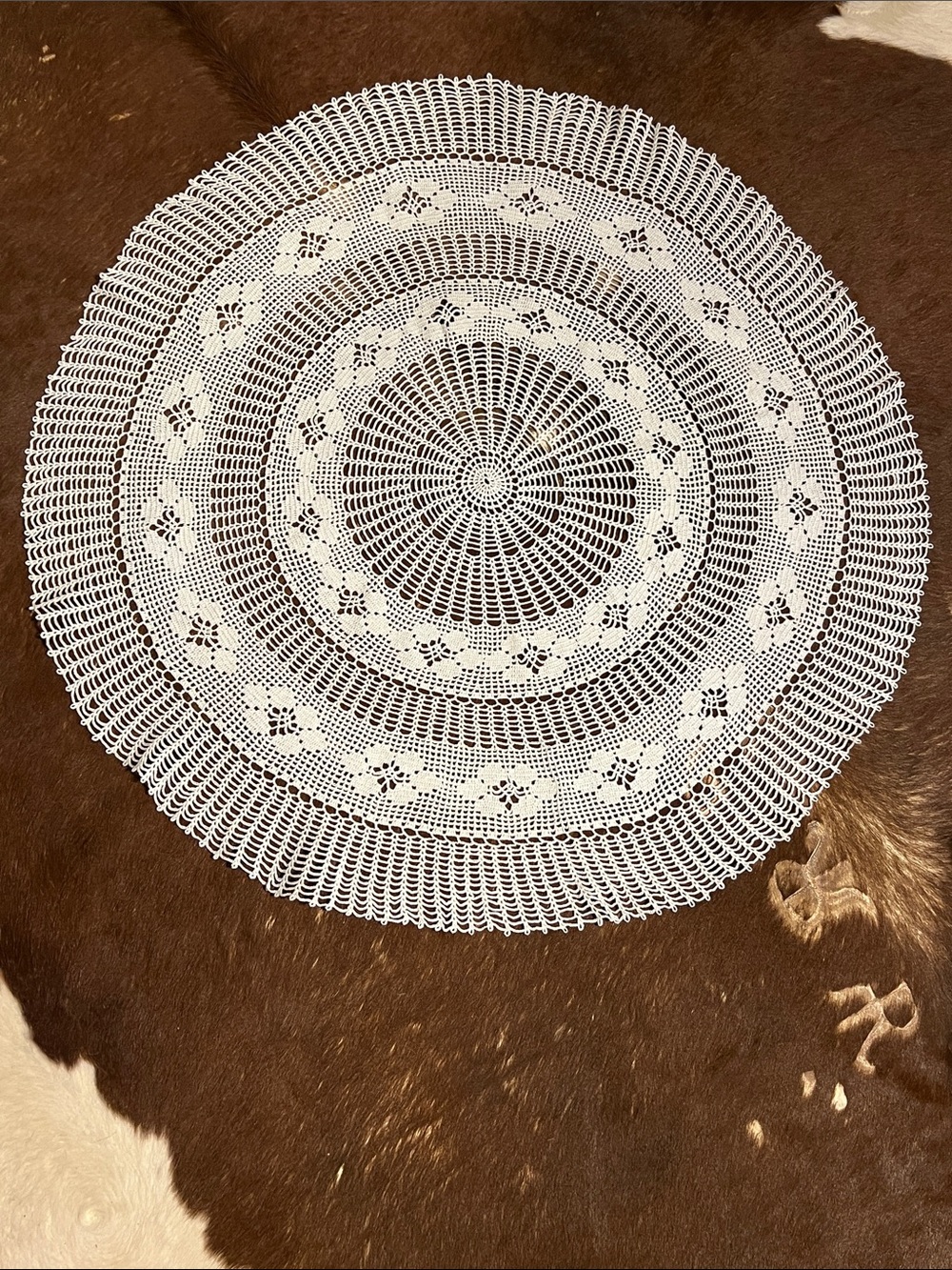 Handmade White Crochet Round Doily